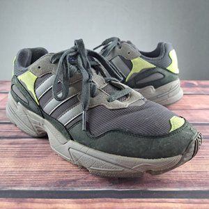 Adidas Mens Size 8 Yung-96 Black And Gray Runnng Shoes Sneakers Athletic Lace Up